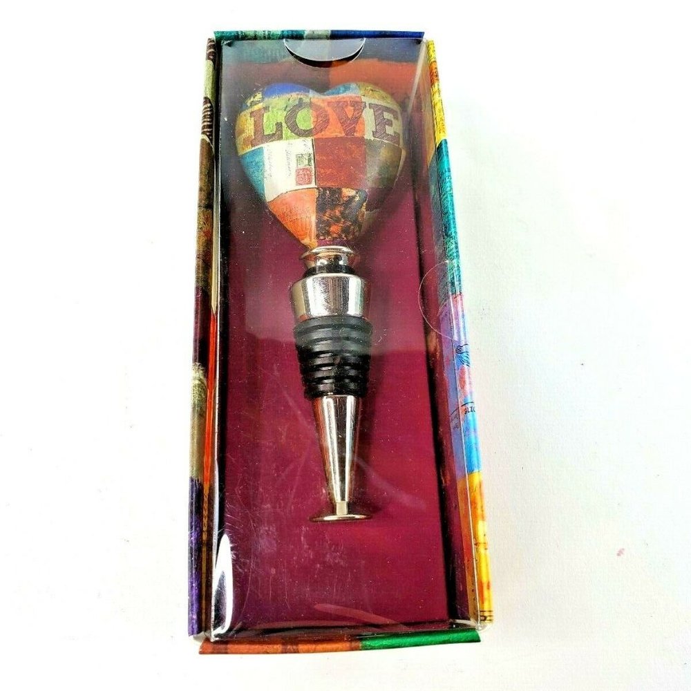 DEMDACO Love Heart Bottle Stopper New In Package Nice Gift Stocking Stuffer NEW